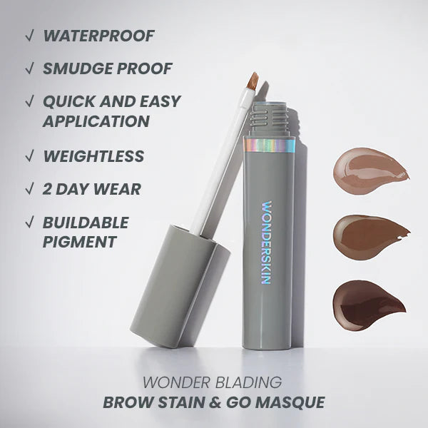 Wonderskin Eyebrow Tint - Wonder Blading Brow Stain & Go Masque